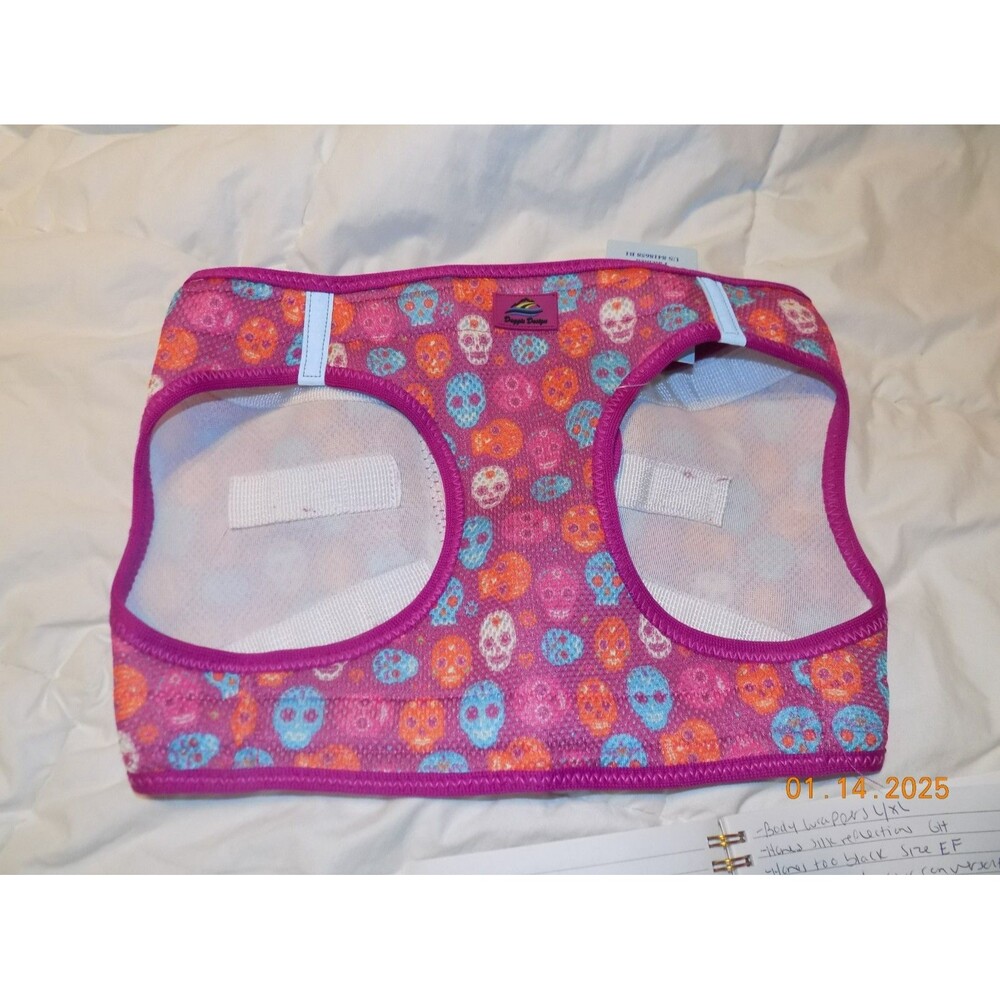 XL Sugar skull dog harness